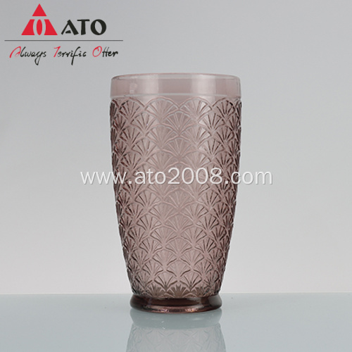 Purple Glass Cup For Water Juice Glass cup